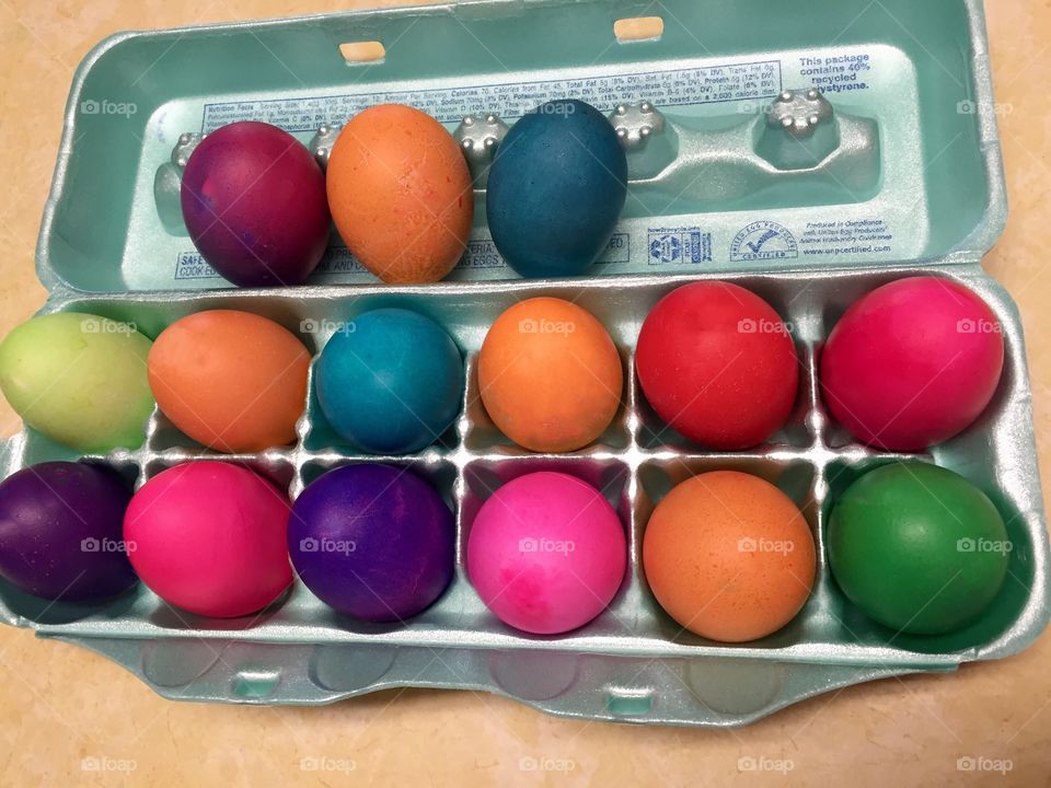 Dyed Easter eggs 