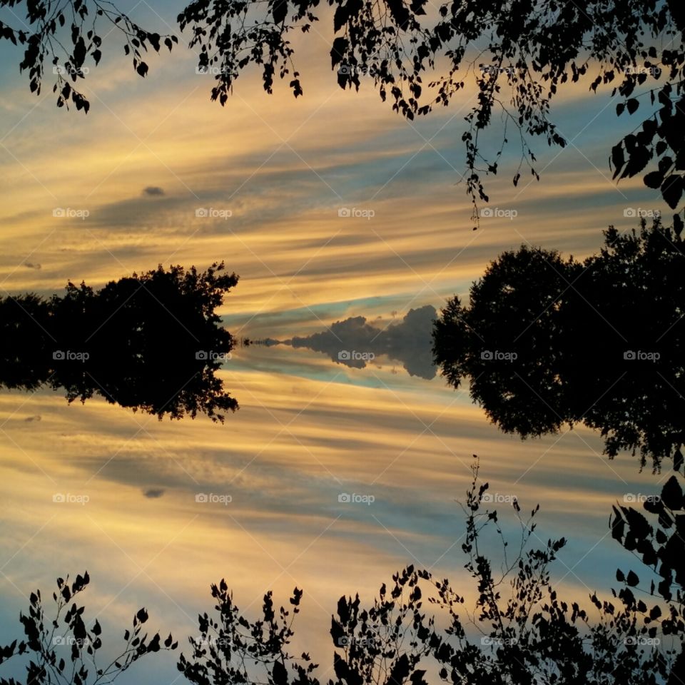 mirror effect sunset