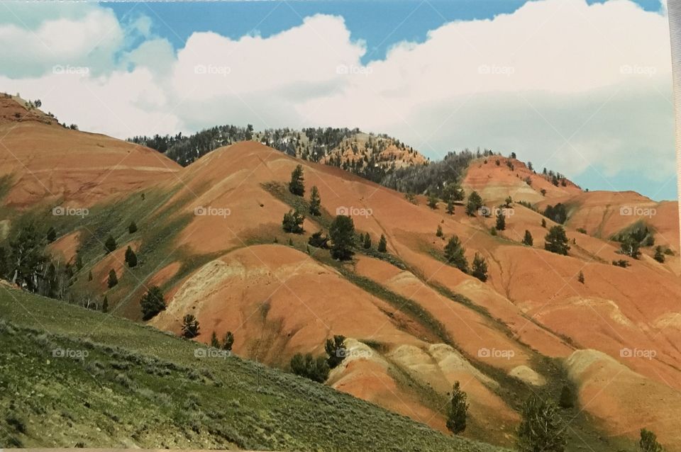Red mountains in Wyoming 