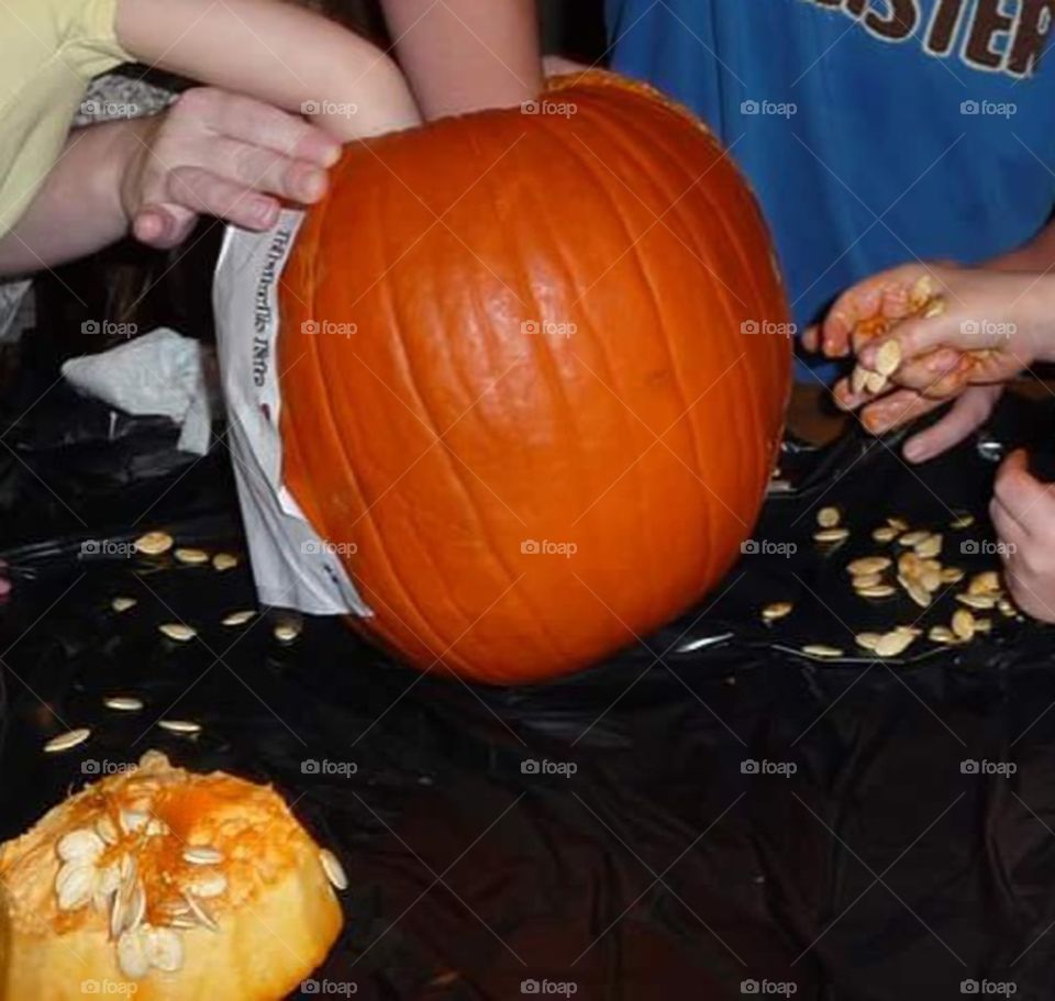 Digging out the seeds