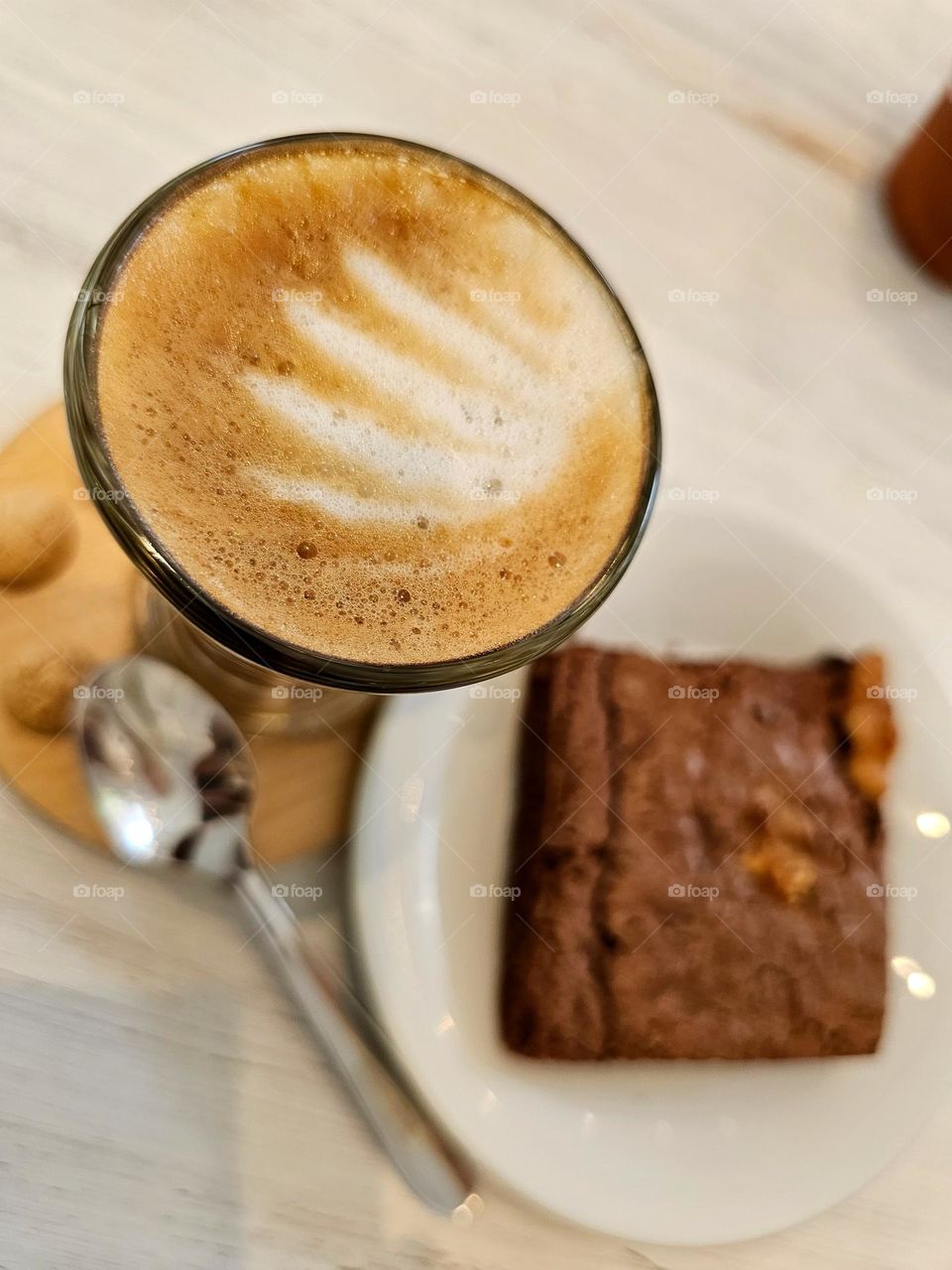 "Coffee and brownies." A delicious break in the afternoon. Coffee and scones with friends.  A wonderful, sweet, combination.