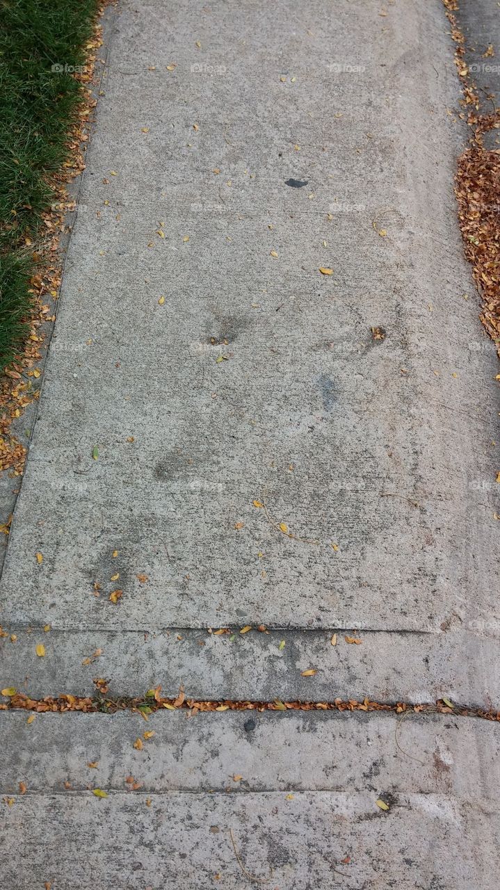 sidewalk footprints