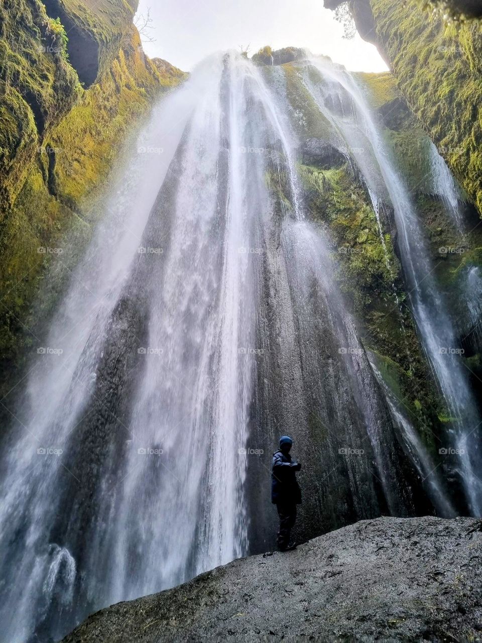 Selfie in Gljúfrabúi waterfall