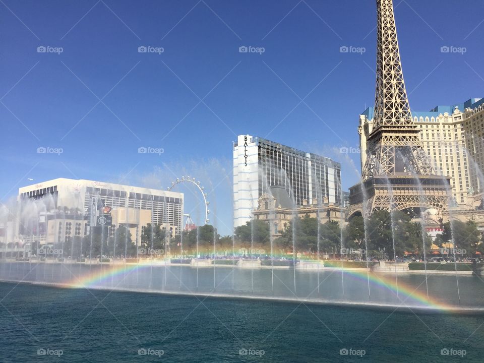 Vegas Rainbow at Bellagio fountains