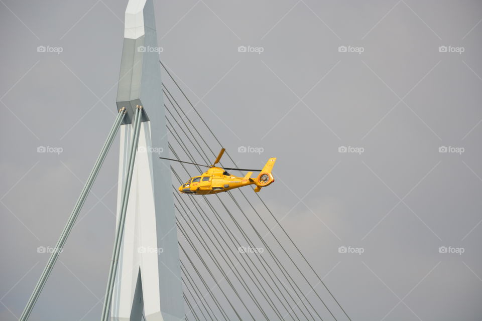 Yellow helicopter
