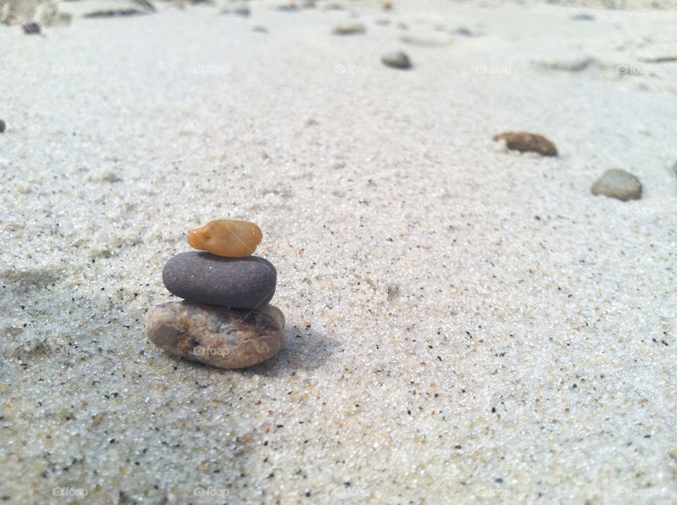 beach sand rocks meditation by kgrace