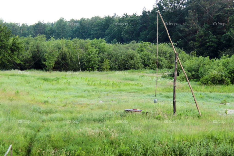 well crane water nature