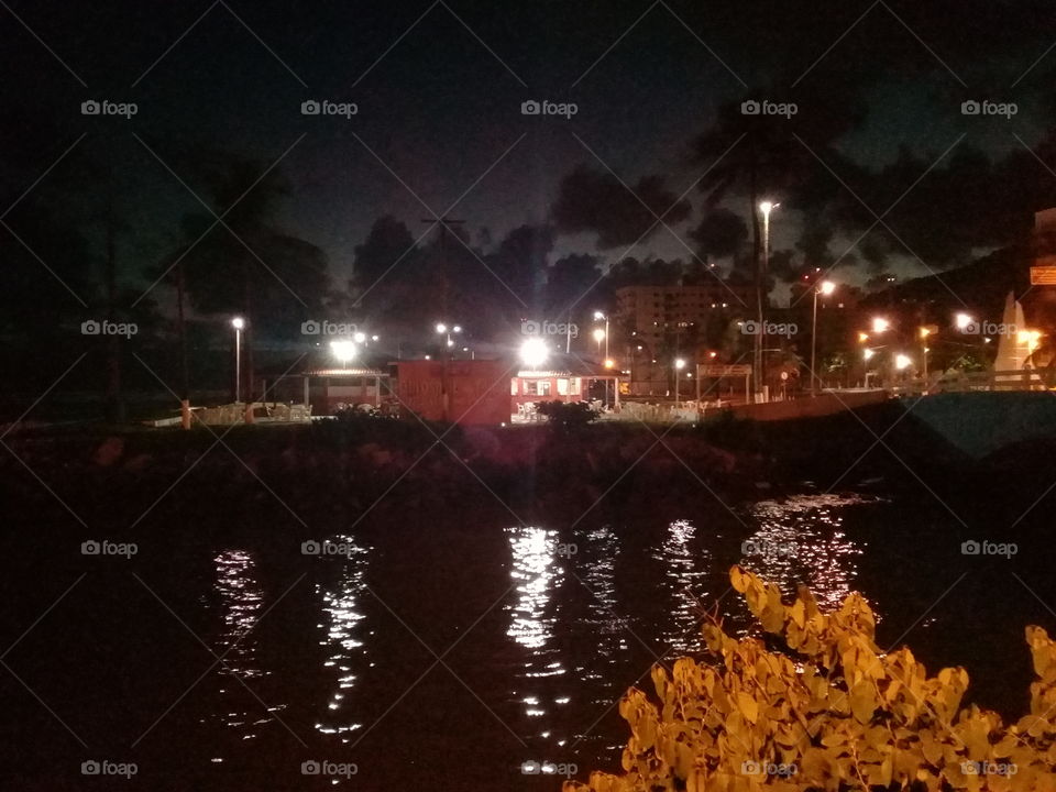 Night on town.  Nivea. On the beach