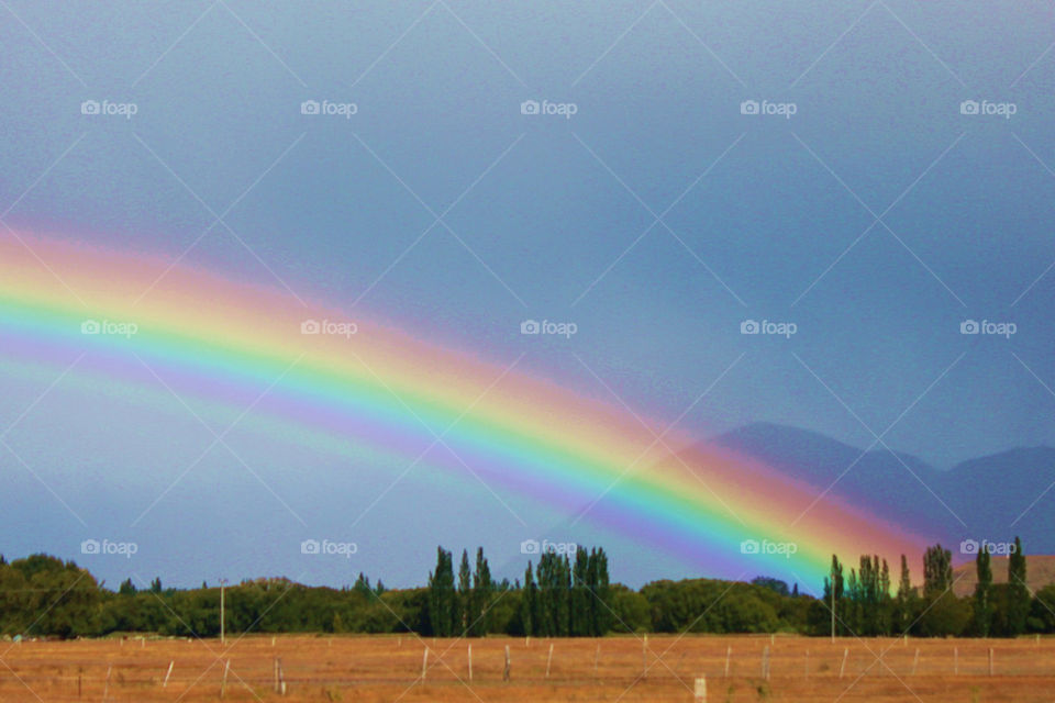 rainbow on a new zealand drive