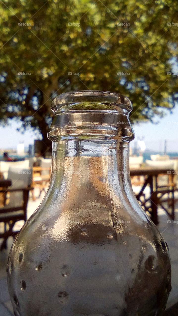 Bottle in the summer