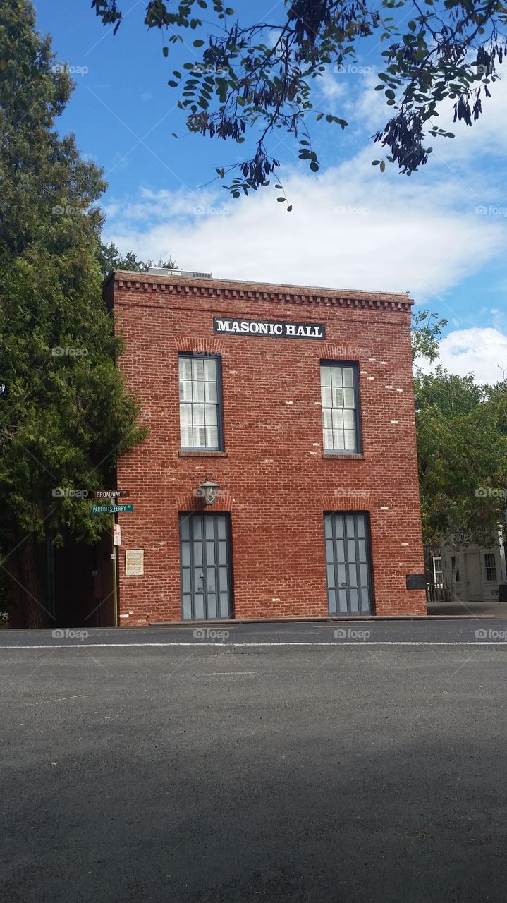 Masonic Hall. Popular building at Columbia Historic Park