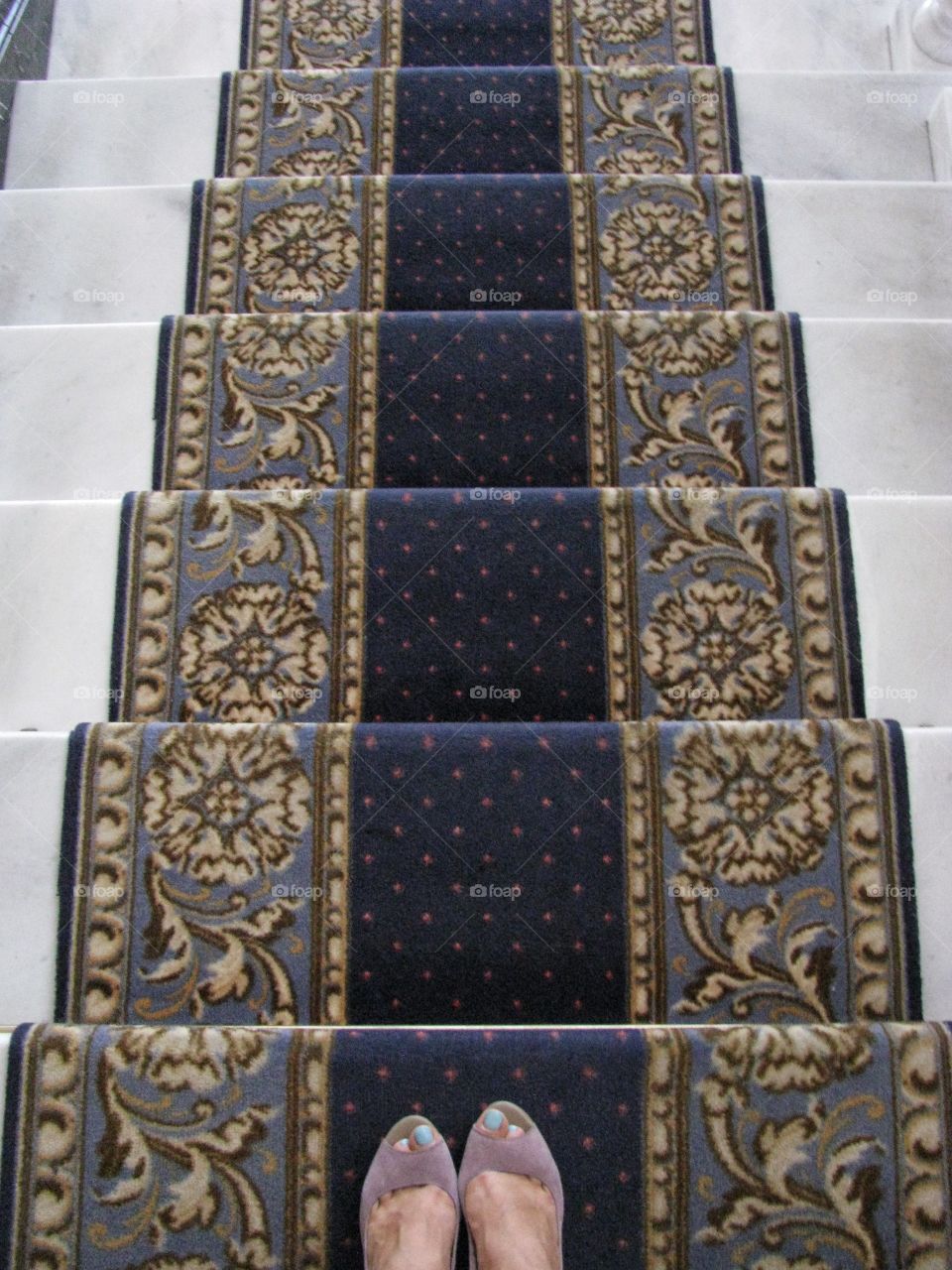 Soft carpet on staircase 