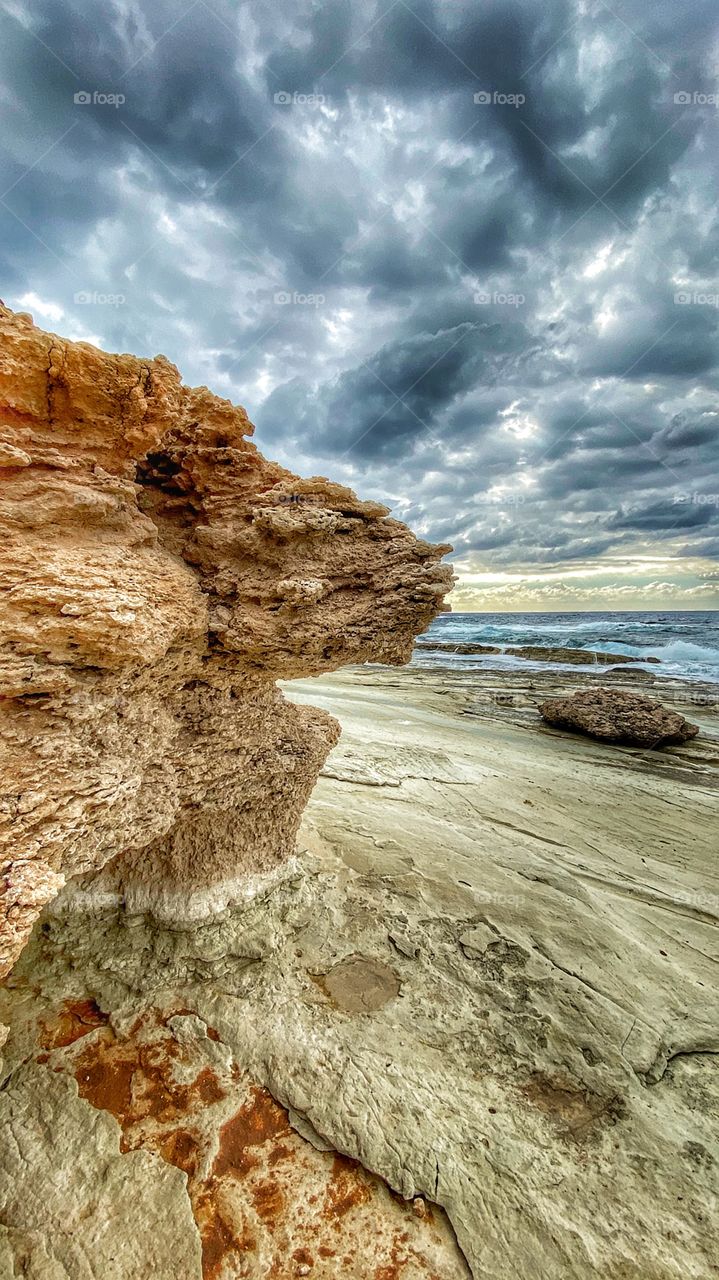 Thousands of years of wind and waves, have formed this wonderful rocks on the seashore of Paphos, Cyprus. A town of amazing history and beauty. Visit Paphos for an amazing and unforgettable experience .