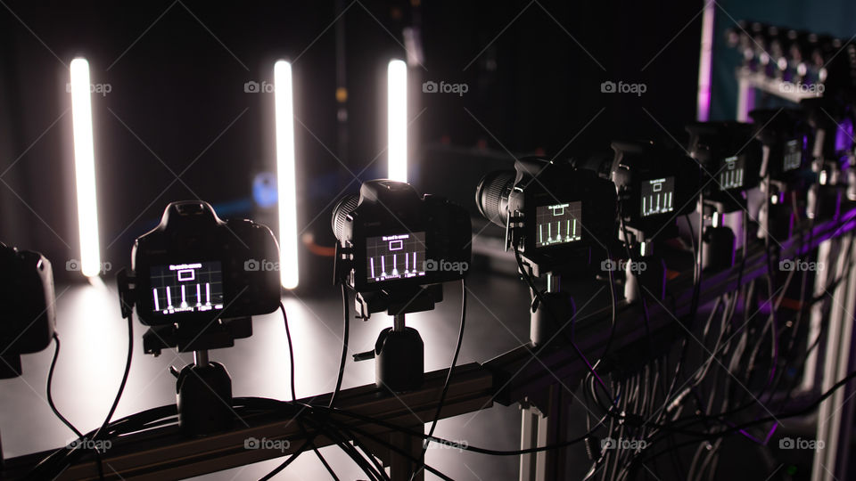 Bullet time camera array for filming special effects