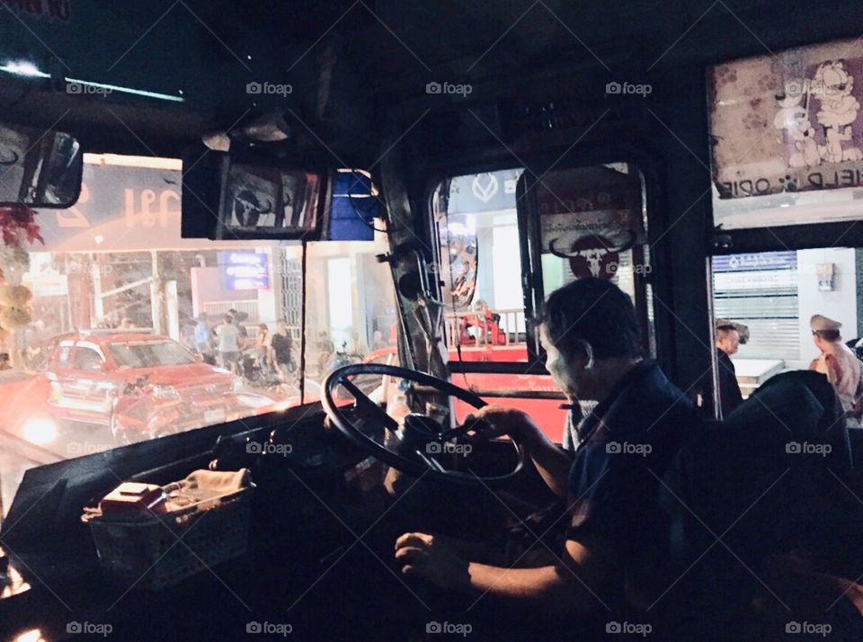 On the bus at 5.00 AM 