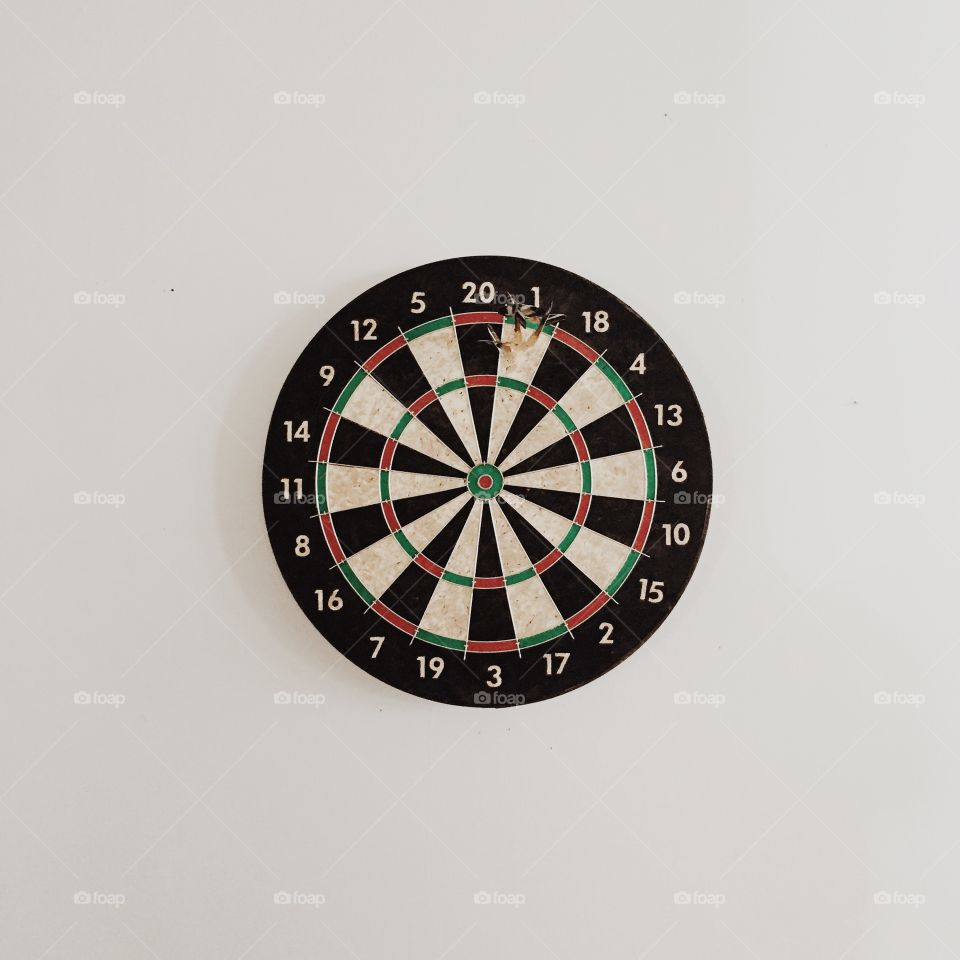 Dartboard. This is was taken shortly after buying the dartboard