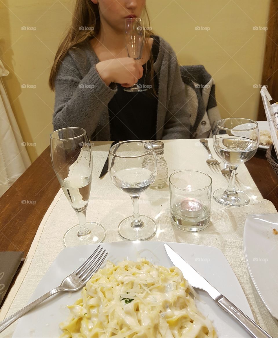 Pasta dinner in Rome