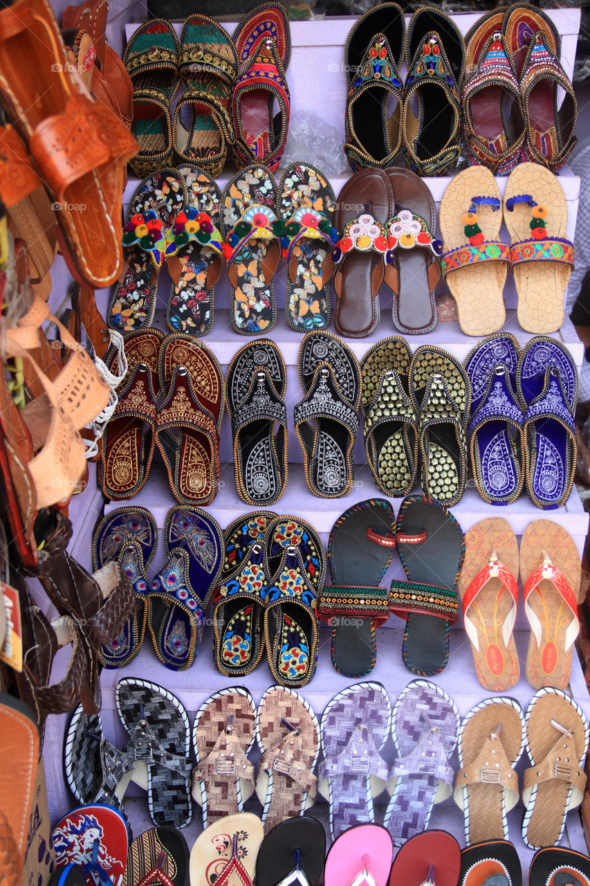 Colorful Handmade shoes / Sandals in agra, Uttar Pradesh, India