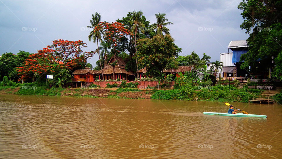 Villa at the bank of ping river northern Thailand