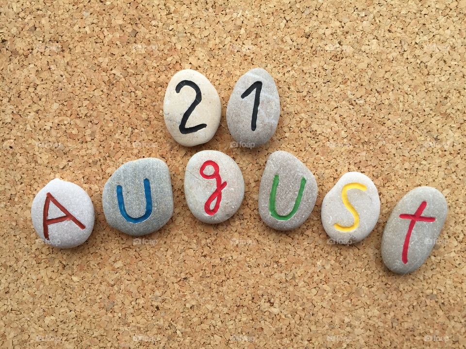 21st August on carved stones