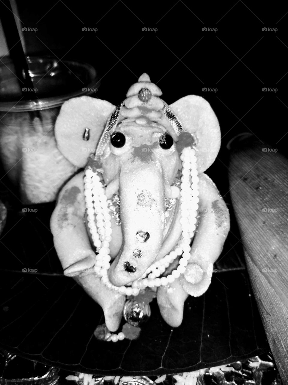 ganesh idol made out of wheat dough