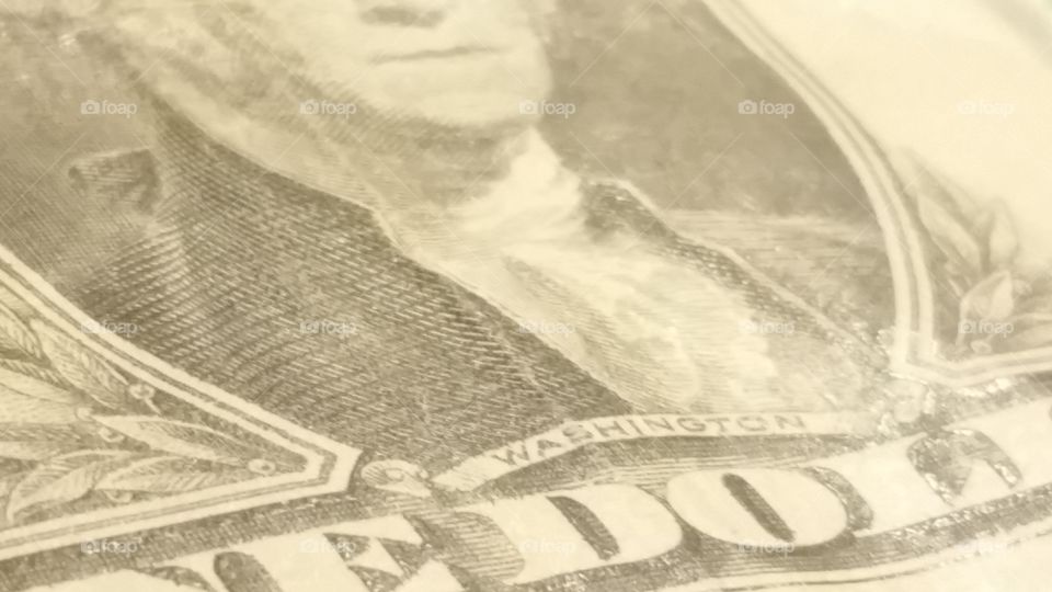 George Washington obe dollar. one dollar bill