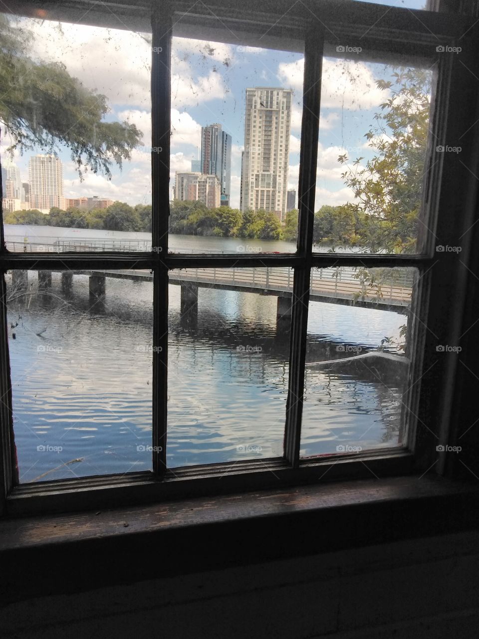 view out of Joe's crab shack of austin
