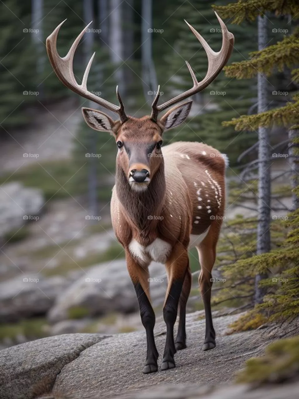 Beautiful deer in the wild