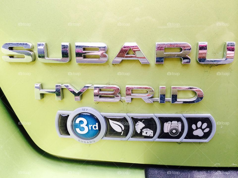 Subaru badges. 2014 Subaru XV crosstrek hybrid 