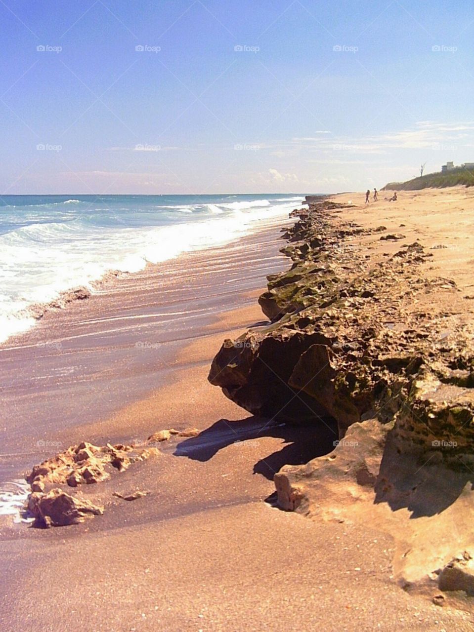 Rocky shoreline of Blowing Rocks Preserve, Jupiter, Florida
