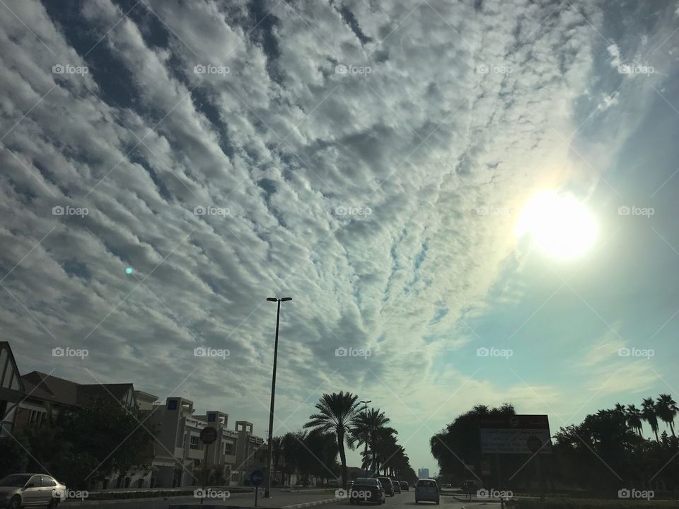 Unique clouds formation 