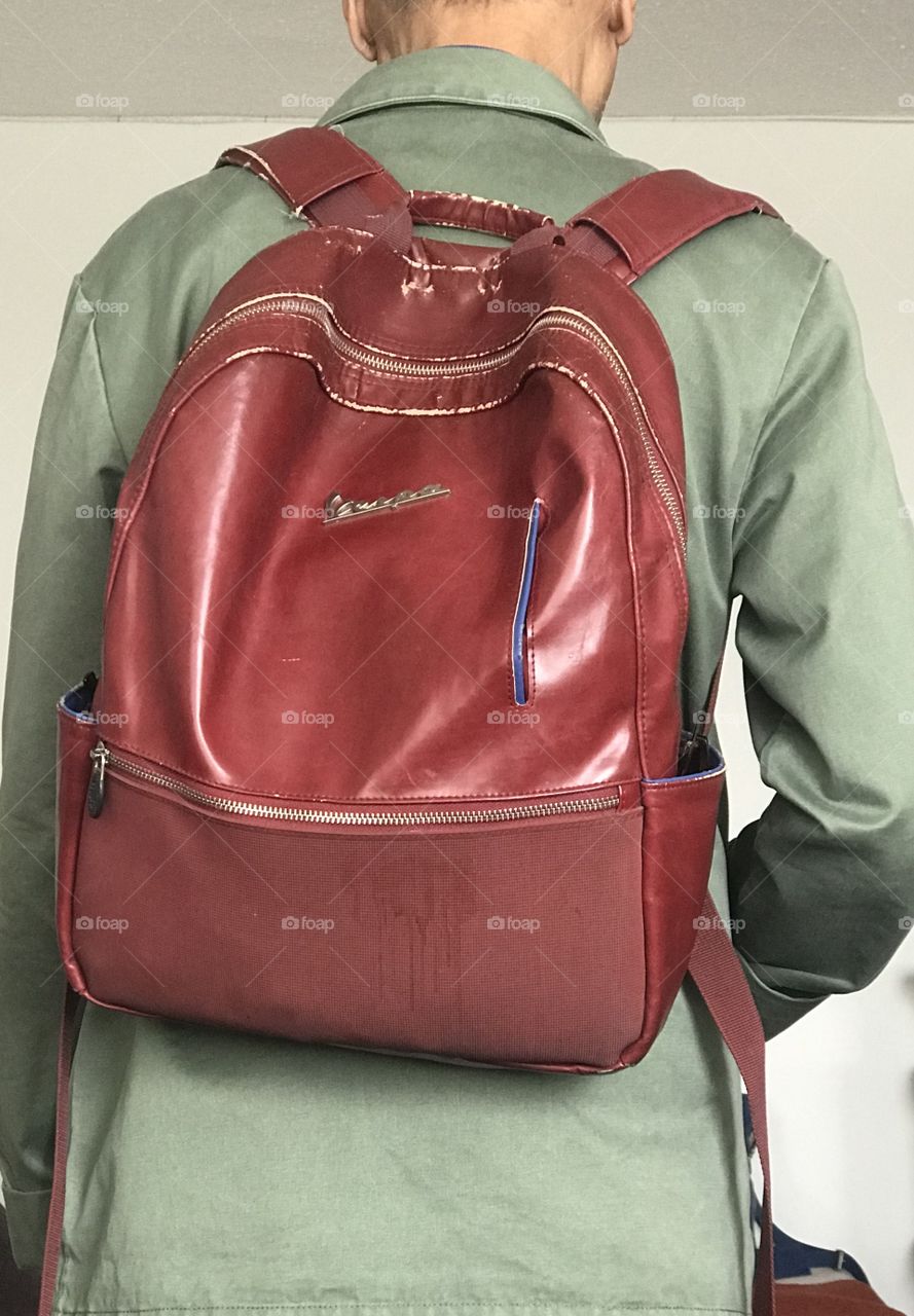 Red Vespa backpack 