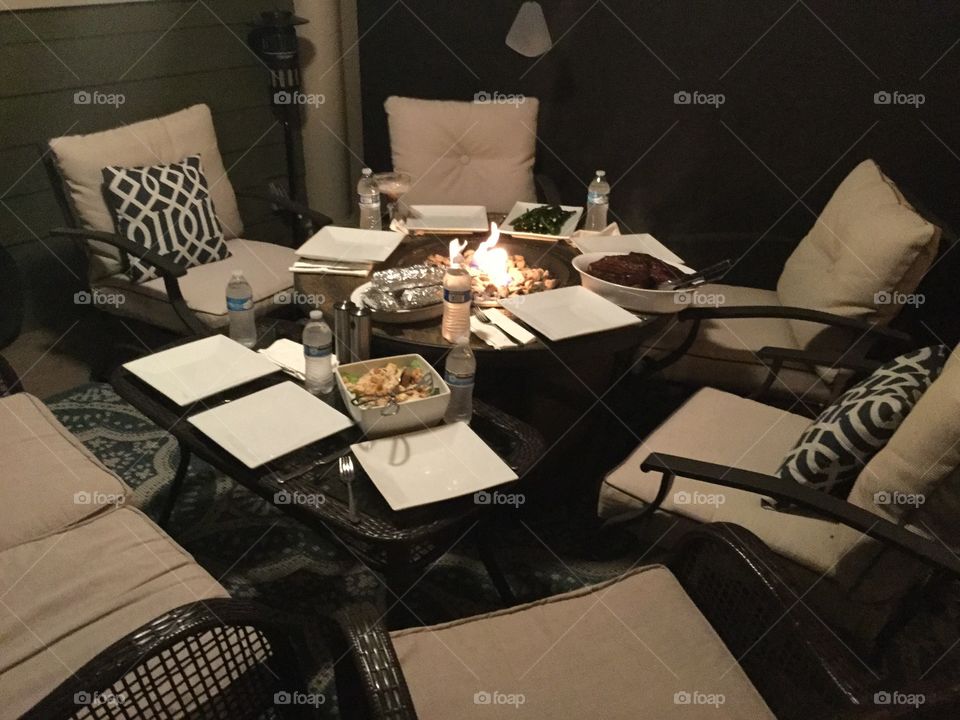 Patio dinner