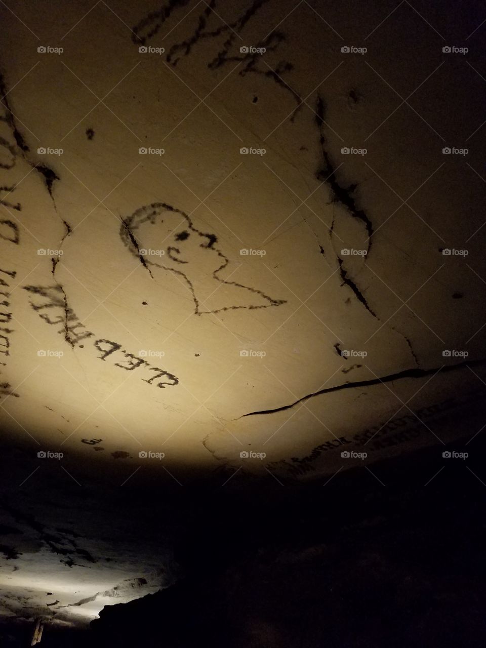 Mammoth Cave Portrait Drawn with Smoke