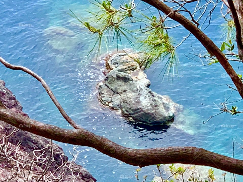 Adriatic Sea view from hiking adventure in Le Marche, Italy