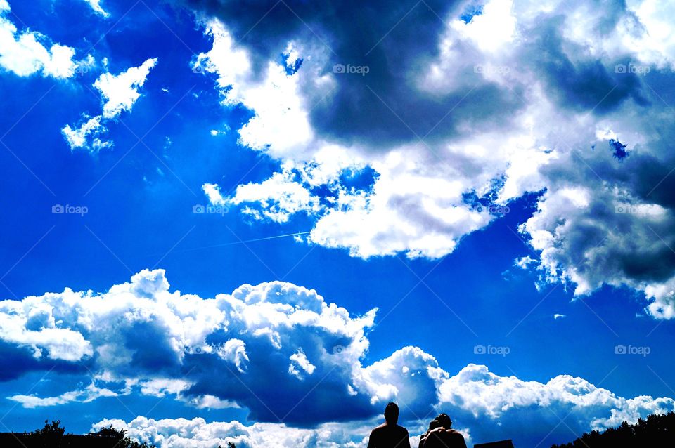 clouds against a blue sky