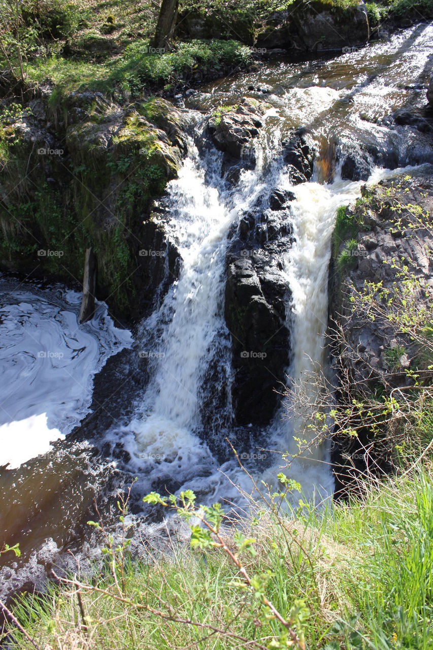 sweden sommar summer waterfall by bella9309