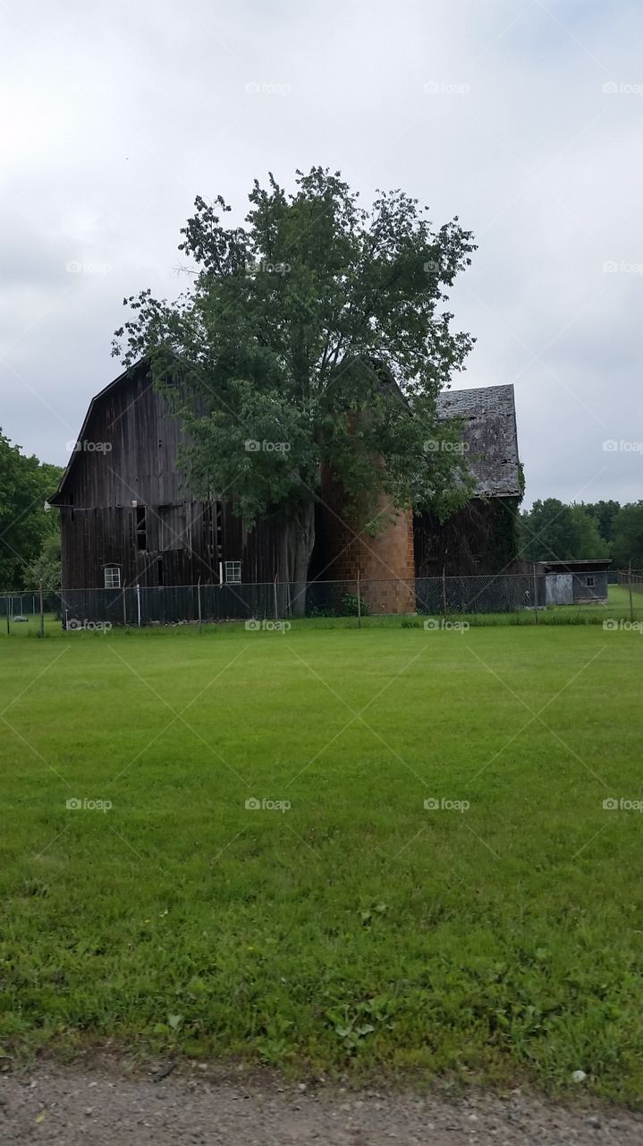 barn on Pontiac Trail N. farmer quit 