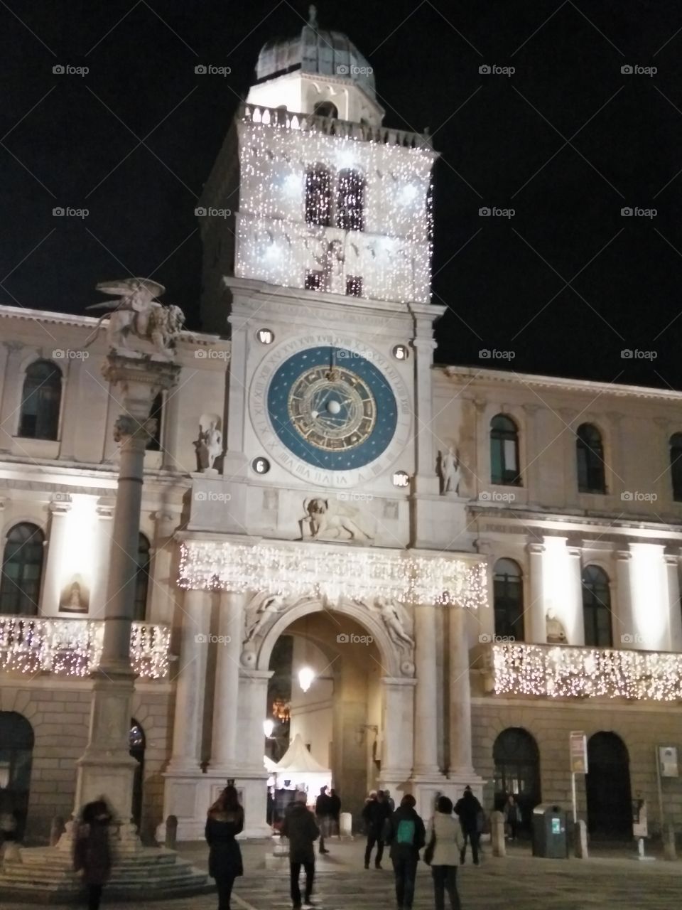 Piazza dei signori square Padua italy medieval clock