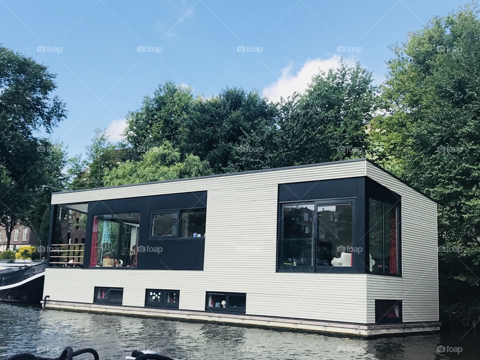 Beautiful house in the river of Amsterdam. 