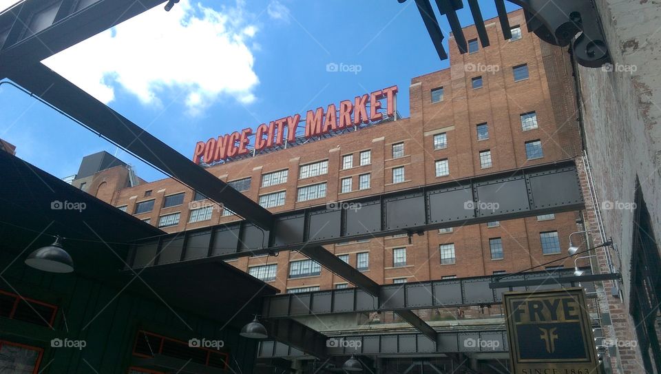 Ponce City Market. Marketplace and shopping mall in the old Sears building on Ponce in Atlanta. Was once City Hall East as well.