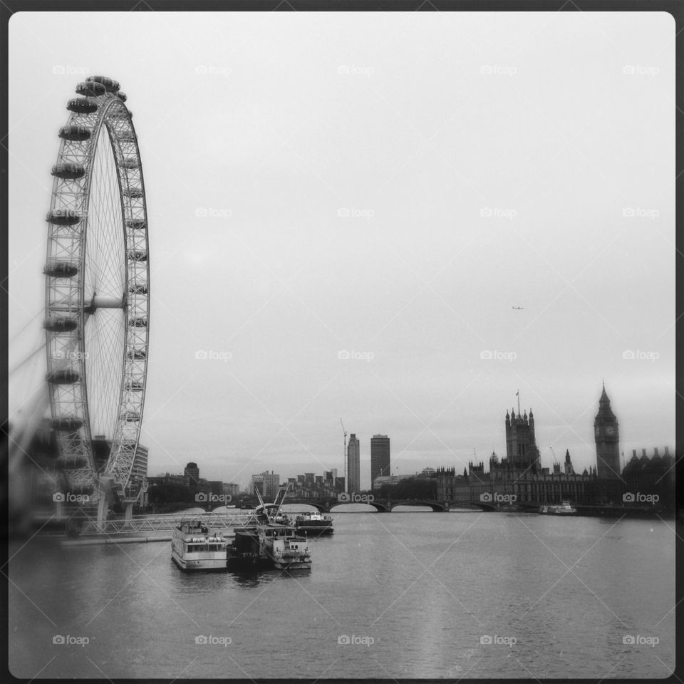 london england river bw by gibson