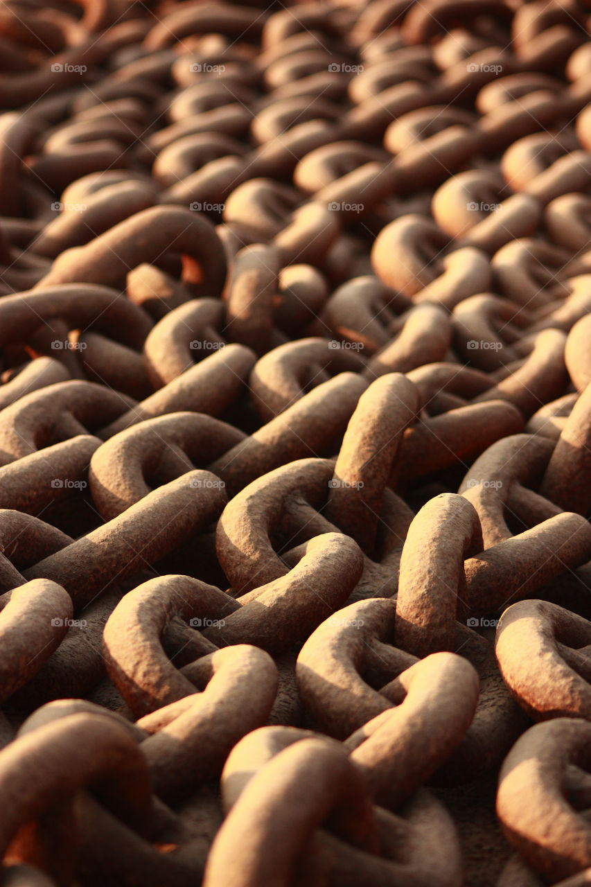 chains lying on floor