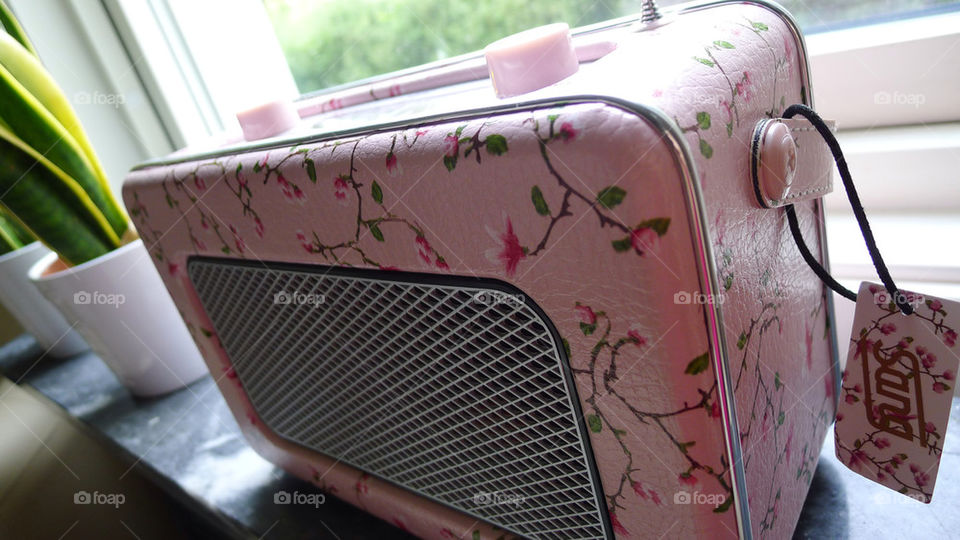 flowers pink radio retro by mpirholt