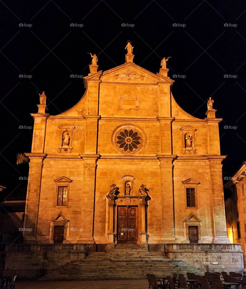 Collegiata Church. Bellinzona, Switzerland 