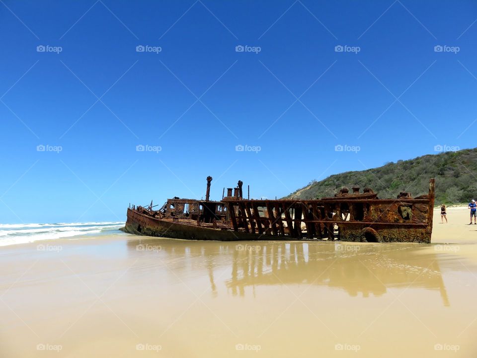 Shipwreck on the beach fraser Island