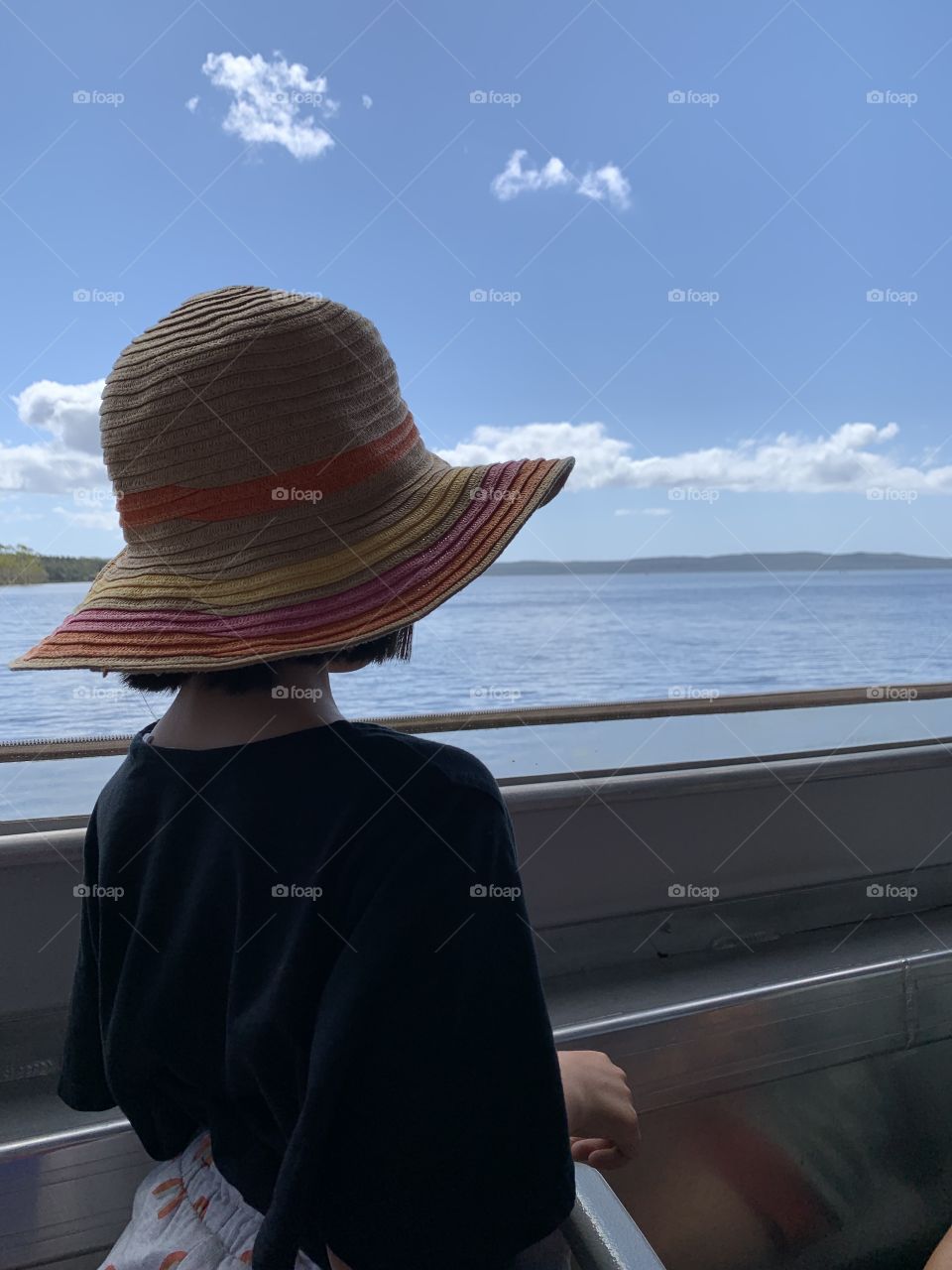 Lake view with a girl