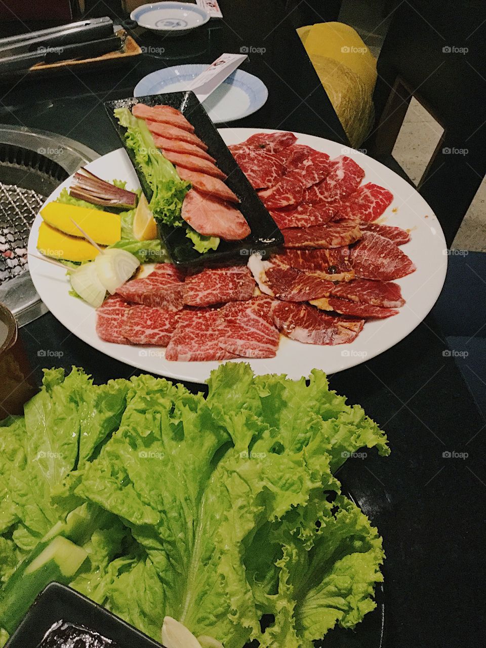 Samgyeopsal/ Korean Bbq ready for cooking.