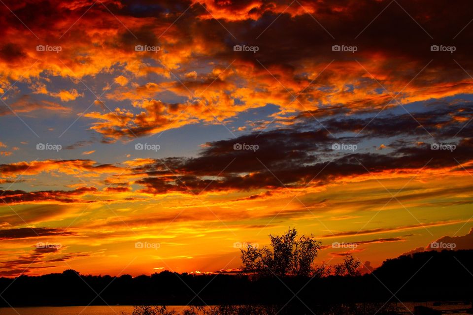 Beautiful Indiana sky at sunset
