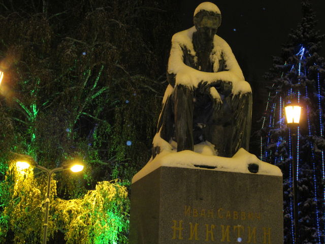 monument in the snow